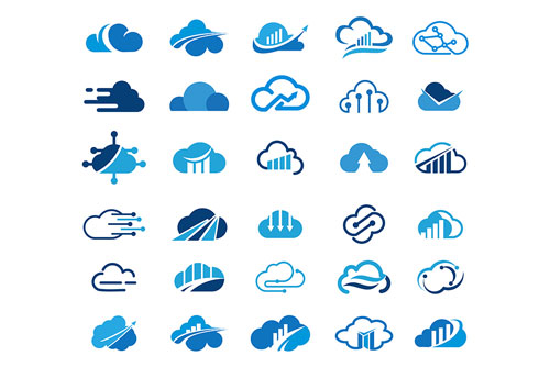 کالکش فوق العاده کاربردی وکتور آیکون ابر های دانلود و بارگزاری فایل به همراه آیکون های مرتبط به ابر